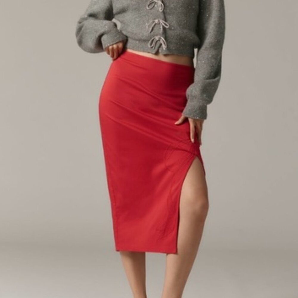 Anthropologie Maeve Bow Midi Pencil Skirt (NEW XL)